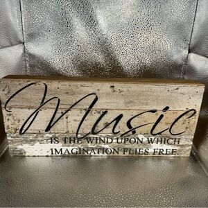 Charming Wood Rustic Wall Music sign made in USA